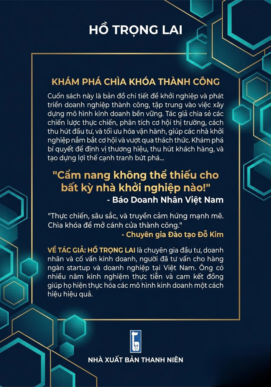 Bìa sau cuốn sách Mô hình kinh doanh